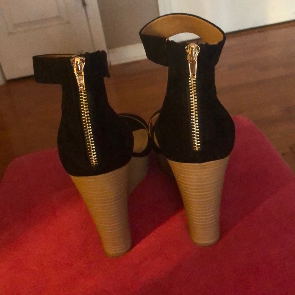 Black wedges **SIZE 13** NEVER WORN